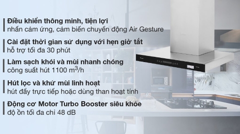 Máy hút mùi chữ T RANGE HOOD PRAMIE TT32-700 - Hàng chính hãng