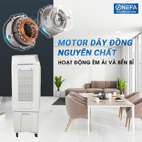 Quạt điều hòa hơi nước Nefa NF55 Phím cơ - Chính hãng