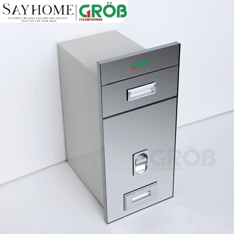 Thùng gạo GROB RB- 250BF/260BF/260WF/300BF/300WF mặt gương - Hàng chính hãng GROB