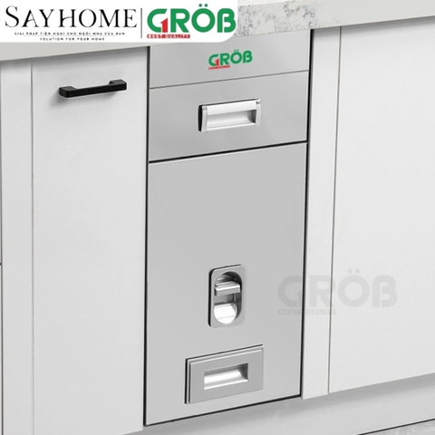 Thùng gạo GROB RB- 250BF/260BF/260WF/300BF/300WF mặt gương - Hàng chính hãng GROB