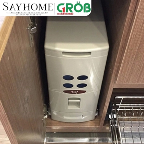 Thùng gạo GROB RB - 18.1/18.4 âm tủ ray kéo - Hàng chính hãng GROB