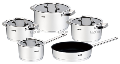 Bộ nồi inox GROB 9MSUS304 - Hàng chính hãng GROB