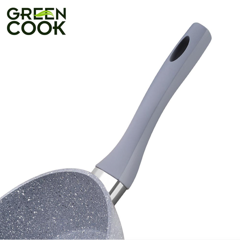 Chảo sâu đáy từ vân đá chống dính Green Cook GCP02-26IH size 26 cm