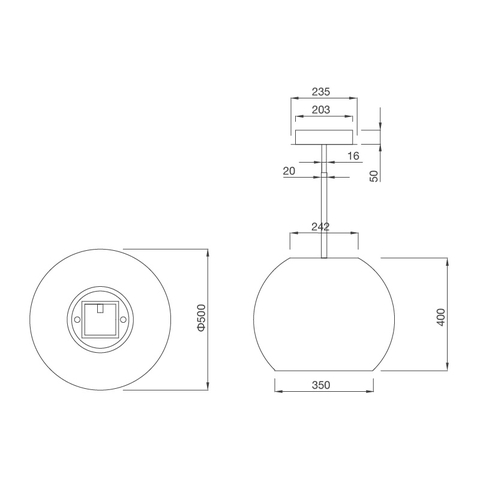 Máy hút mùi treo độc lập SPHERA WHITE-I001C - Hàng chính hãng Malloca