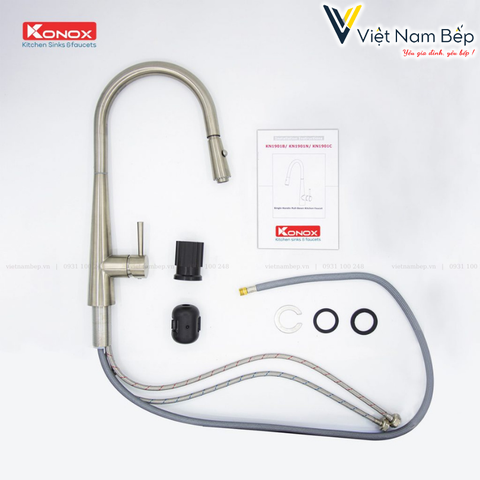 Vòi rửa bát dây rút KN1901N - Chính hãng KONOX