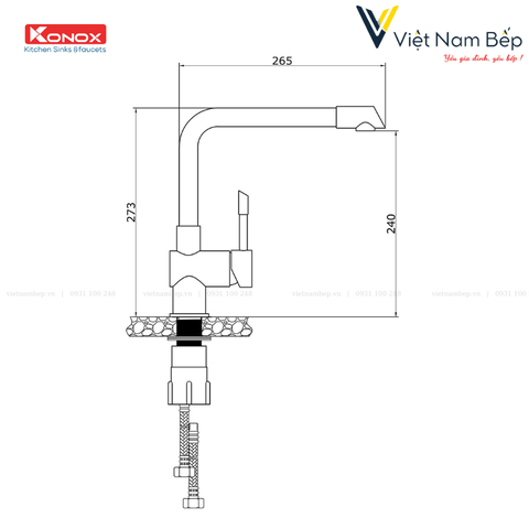 Vòi rửa bát Felix Black - Chính hãng KONOX