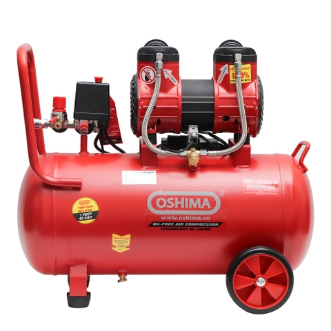 Máy nén khí Oshima 40L 3.0HP Đỏ Điện 1 pha (có dầu, nhanh, dây đồng)