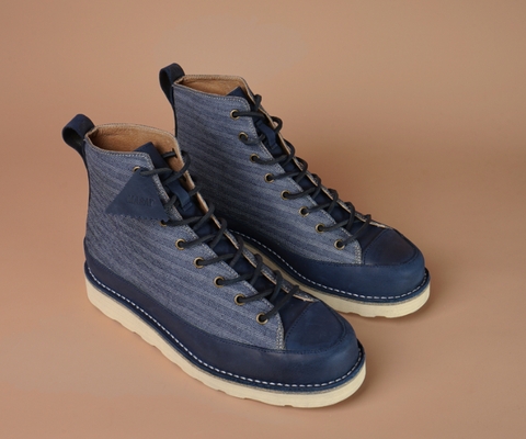 Chuckee High Herringbone Navy