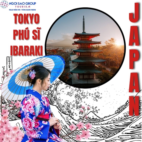 TOUR NHẬT BẢN TOKYO – PHÚ SĨ - IBARAKI 5N4Đ Tháng 4