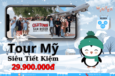 Du Lịch Mỹ - Tour Mỹ Bờ Tây Siêu Tiết Kiệm Kết Hợp Thăm Thân 7N6Đ Los Angeles - Las Vegas - San Diego Tháng 10