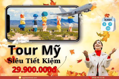 Du Lịch Mỹ - Tour Mỹ Bờ Tây Siêu Tiết Kiệm Kết Hợp Thăm Thân 7N6Đ Los Angeles - Las Vegas - San Diego Tháng 8