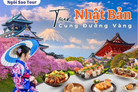 TOUR NHẬT BẢN CUNG ĐƯỜNG VÀNG 6N5D: OSAKA - KYOTO - NAGOYA - PHÚ SĨ - TOKYO