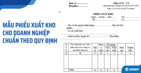 Phiếu Xuất Kho Theo Thông Tư 200 Và Thông Tư 113