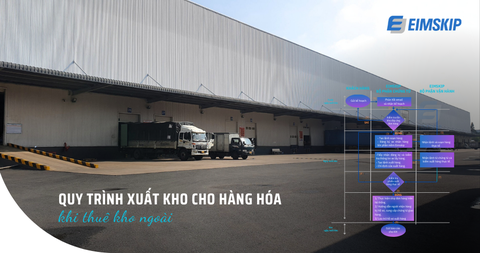 Quy trình xuất kho hàng hóa khi đi thuê kho, lưu đồ xuất kho Eimskip