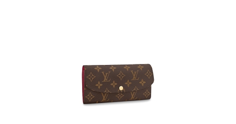 Ví dài Louis Vuitton LV Emilie Wallet in Monogram Canvas Brown/Pink