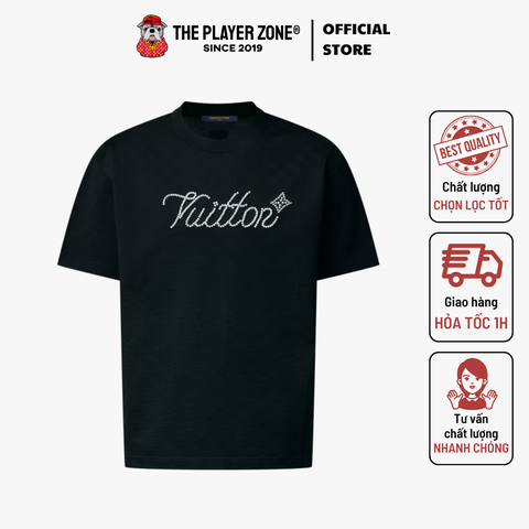 Áo Thun LV Louis Vuitton T-Shirt Script Signature - Đen