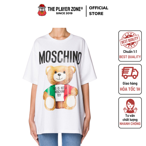 Áo thun Moschino Teddy Italian T-shirt Trắng