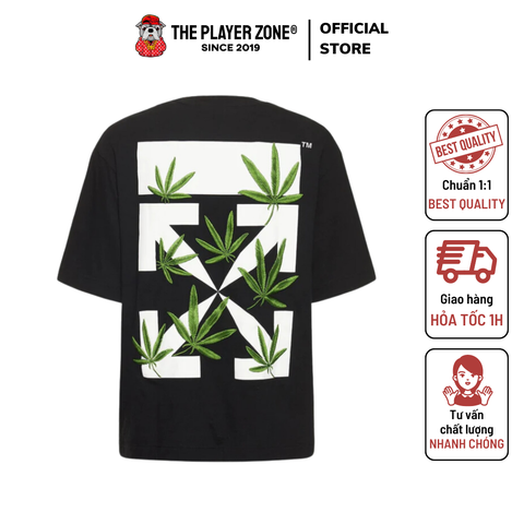 Áo Thun Off-White Weed Arrows Best Quality (Black)