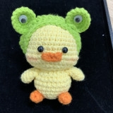 BIG ANIMALS CHICKEN WEARING FROG HAT-yellow