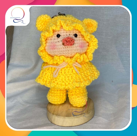 BIG ANIMALS PIG IN RAINCOAT-yellow