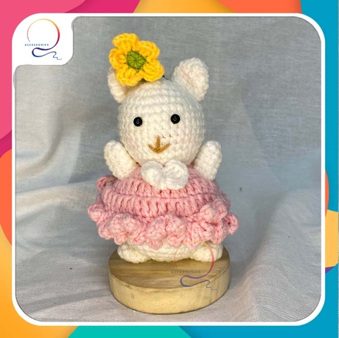 BIG ANIMALS RABBIT IN PINK DRESS