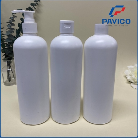 Chai HDPE 250ML màu trắng đen