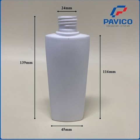 Chai HDPE dẹt dáng chữ V 150ml 200ml