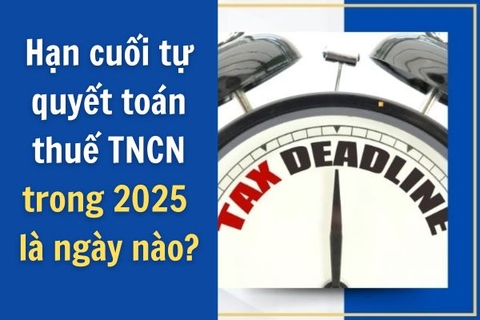 Hạn cuối tự quyết toán thuế TNCN trong năm 2025 là ngày nào?