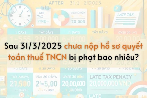 Sau 31/3/2025 chưa nộp hồ sơ quyết toán thuế thu nhập cá nhân bị phạt bao nhiêu?