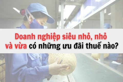 Doanh nghiệp siêu nhỏ, nhỏ và vừa có những ưu đãi thuế nào?