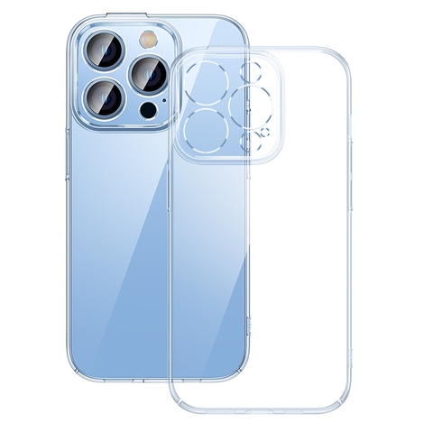 Ốp lưng nhựa viền cứng hỗ trợ sạc từ tính Baseus Crystal Series Magnetic Case For IP 14