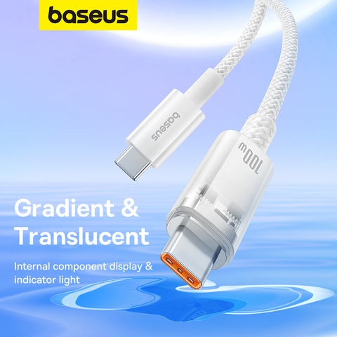 Cáp Sạc Nhanh Baseus Explorer Series Fast Charging Cable with Smart Temperature Control Type-C to Type-C 100W