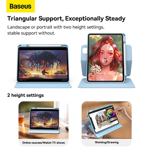 Bao Da Nam Châm Baseus Minimalist Series Magnetic Protective Case/Stand cho iPad