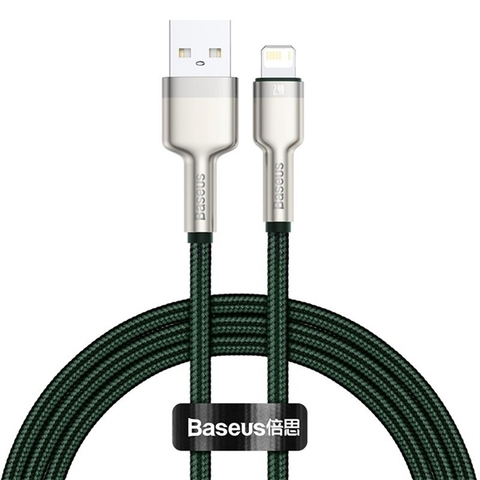 Cáp sạc nhanh, siêu bền Baseus Cafule Metal Series Lightning dùng cho iPhone/ iPad (2.4A, USB A to Lightning Fast charge Cable )