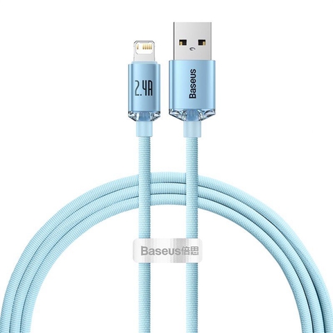 Cáp sạc nhanh, truyền dữ liệu tốc độ cao siêu bền Baseus Crystal Shine Series Fast Charging Data Cable Lightning 2.4A