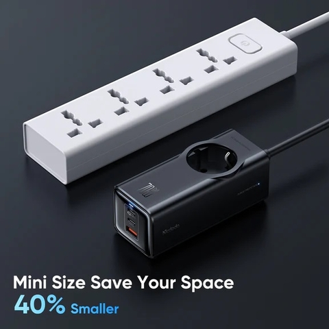 Bộ Sạc Nhanh Mcdodo 4 in 1 70W GaN Lightning Protection Power Strip (Chân cắm tròn)