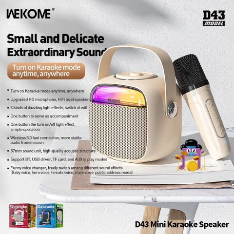 Loa Bluetooth Wekome D43 Mini Karaoke Speaker