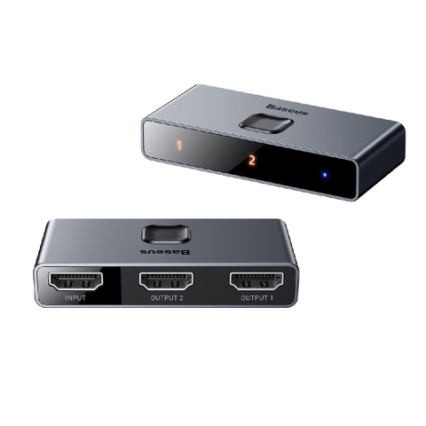 Thiết bị chia cổng HDMI 2 chiều Baseus Matrix HDMI Switcher (2 Devices to 1 Screen or 1 Device to 2 Screen, Support 4K30Hz/ 4k60Hz)