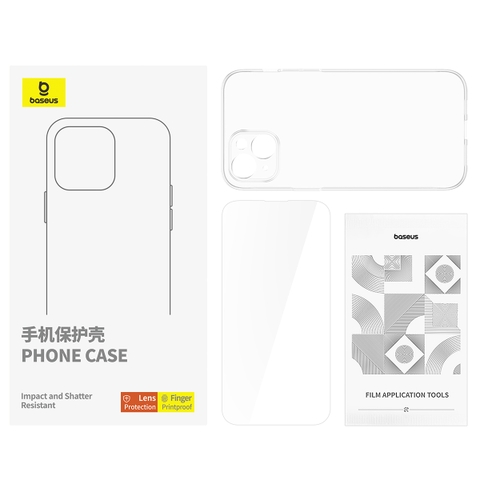 Ốp Lưng Viền Dẻo Baseus Schott Series Phone Case for iP 15 (Tặng kèm cường lực)