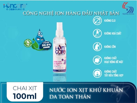 Nước ION Khử khuẩn da toàn thân