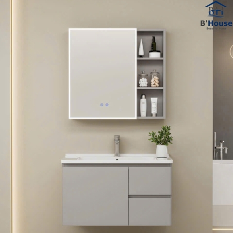 Bộ Tủ Gương Phòng Tắm, Tủ Lavabo Đẹp, Tủ Lavabo Phòng Tắm CR 296
