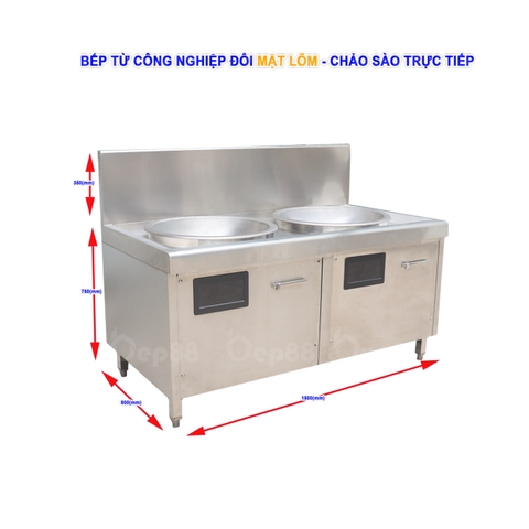 Bếp từ công nghiệp liền chảo 12kw
