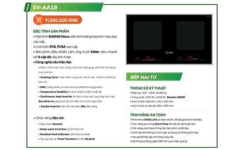Bếp từ đôi Sevilla SV AA19