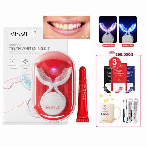 Máy tẩy trắng răng tại nhà IVISMILE - V.6, tích hợp đèn UV khử khuẩn