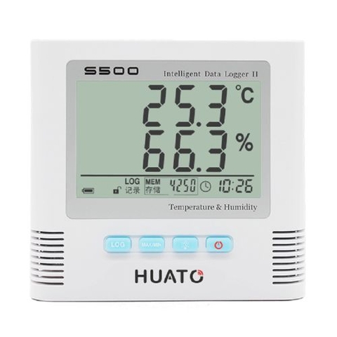 Đồng hồ đo nhiệt độ và độ ẩm HUATO A2000-TH (-20~+70℃, 0 ~ 100%RH, cảm biến trong)