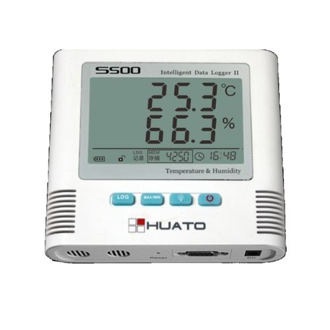 Thiết bị đo và ghi dữ liệu nhiệt độ, độ ẩm HUATO S500-EX+A01 (-40 ~ 85°C; 0-100%RH;Cảnh báo)