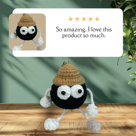 Móc khoá len bồ hóng BH