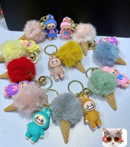 Móc khoá Labubu ốc quế