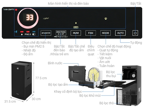 Máy lọc không khí Daikin MCK70ZVM7-T
