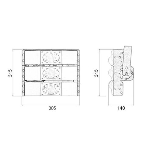 Đèn pha module COB Oem Philips - 150W (3*50w)